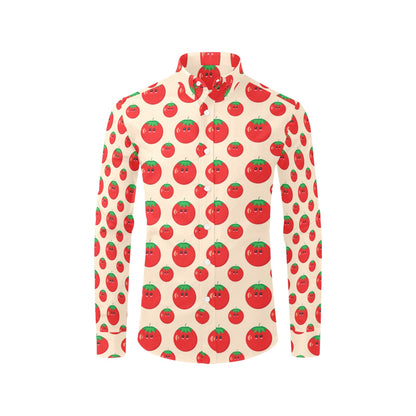 Tomato Print Design LKS308 Men's Long Sleeve Dress Shirt