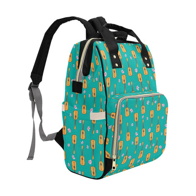 Ukulele Print Design LKS403 Diaper Bag Backpack