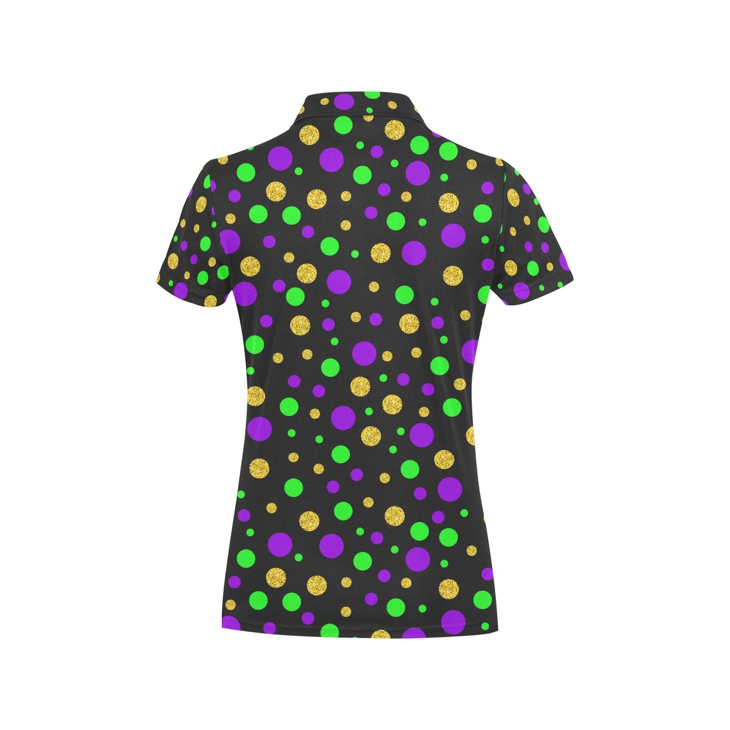 Mardi Gras Pattern Print Design 07 Women's Polo Shirt