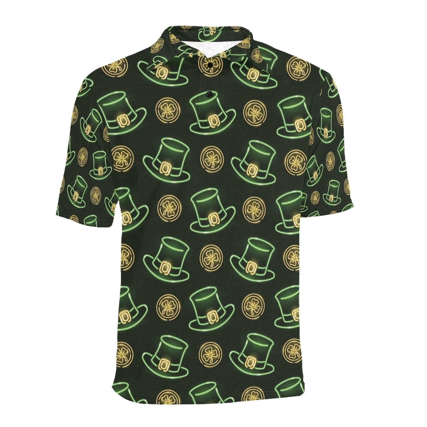 St Patricks Day Print Design LKS308 Men Polo Shirt