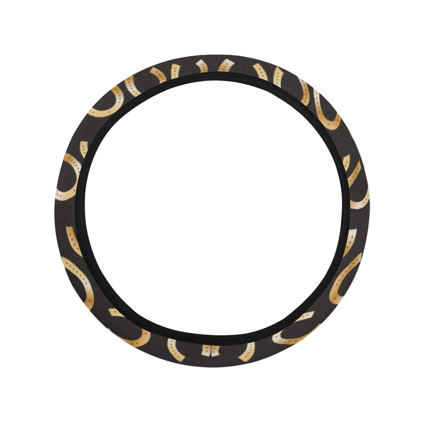 Horseshoe Print Design LKS304 Steering Wheel Cover with Elastic Edge
