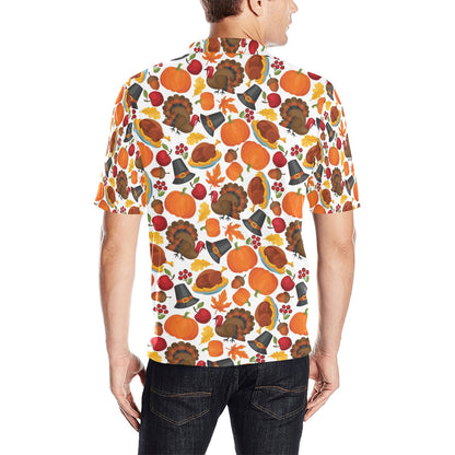 Thanksgiving Print Design LKS304 Men Polo Shirt