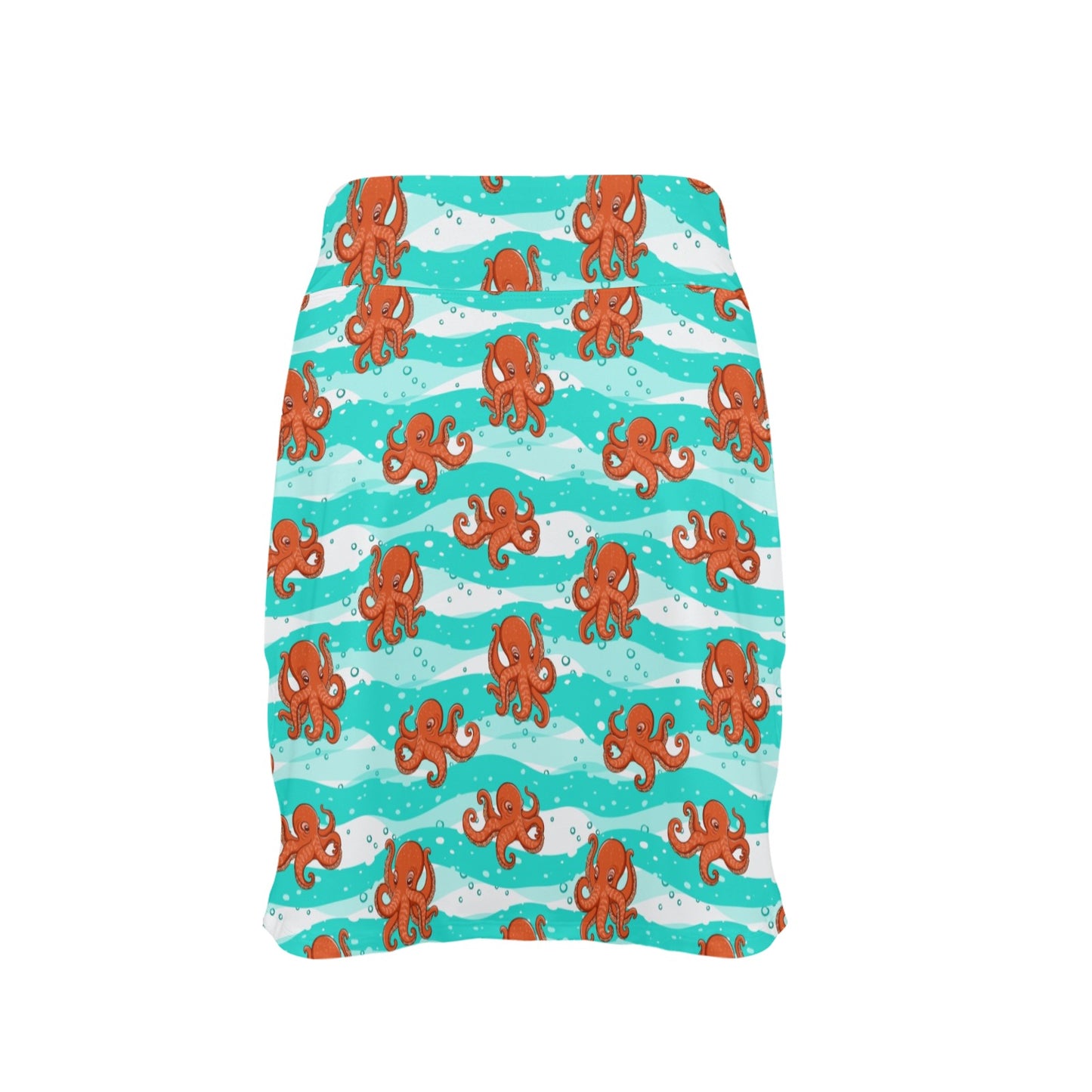 Octopus Cute Design Print Themed 17" Golf & Pickleball Skort with Pockets