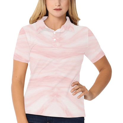 Marble Pattern Print Design 03 Women's Polo Shirt