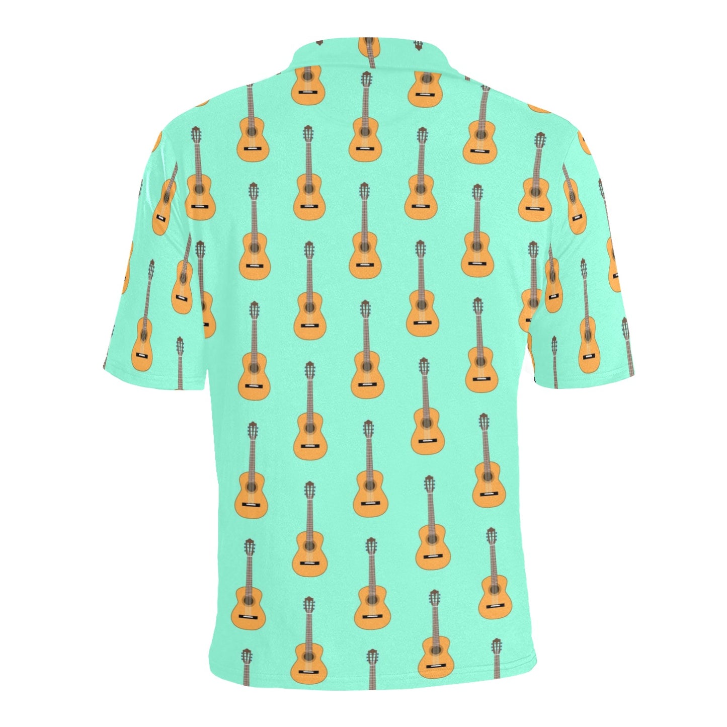 Acoustic Guitar Print Design LKS403 Men Polo Shirt
