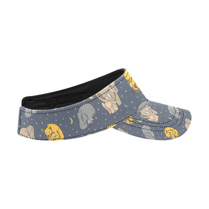 Safari Elephant Lion Print Design LKS303 Unisex Sun Visor