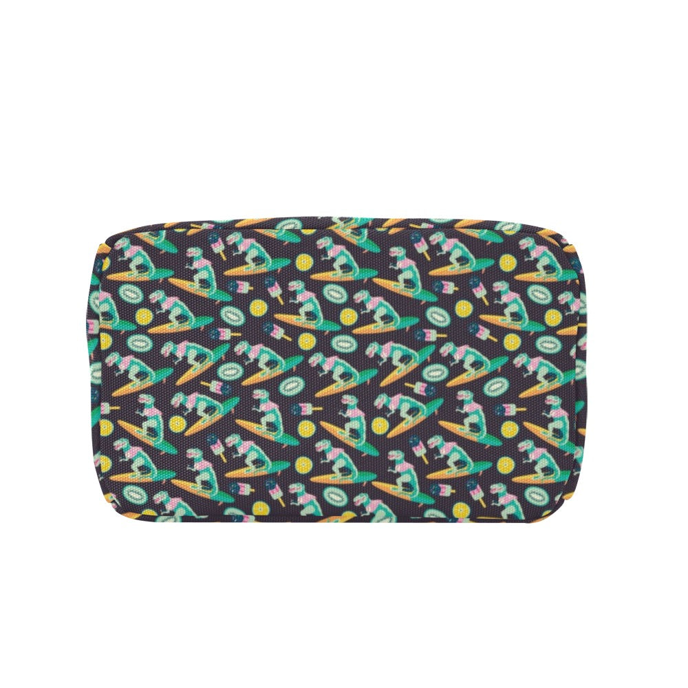 Surfboard T Rex Print Design LKS301 Insulated Lunch Bag