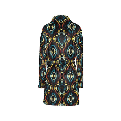 Tribal Pattern Print Design LKS309 Women's Fleece Robe