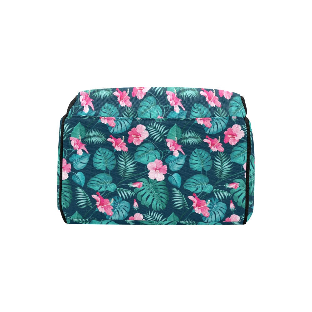 Summer Floral Print Design LKS301 Diaper Bag Backpack