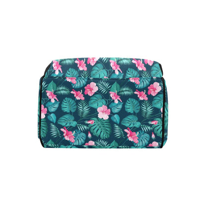 Summer Floral Print Design LKS301 Diaper Bag Backpack