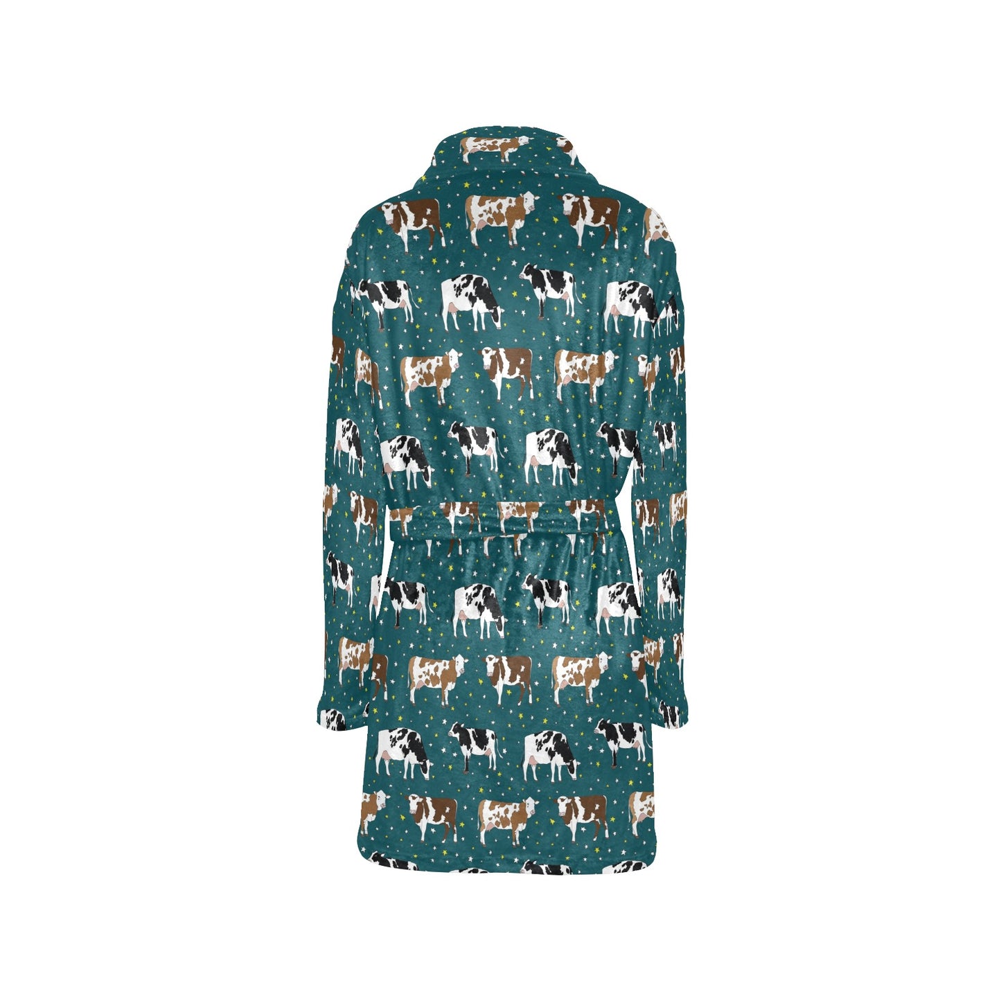 Cattle Print Design LKS404 Women's Fleece Robe