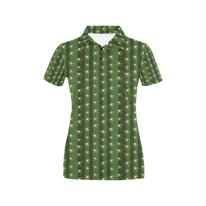 Cactus Skin Print Pattern Women's Polo Shirt