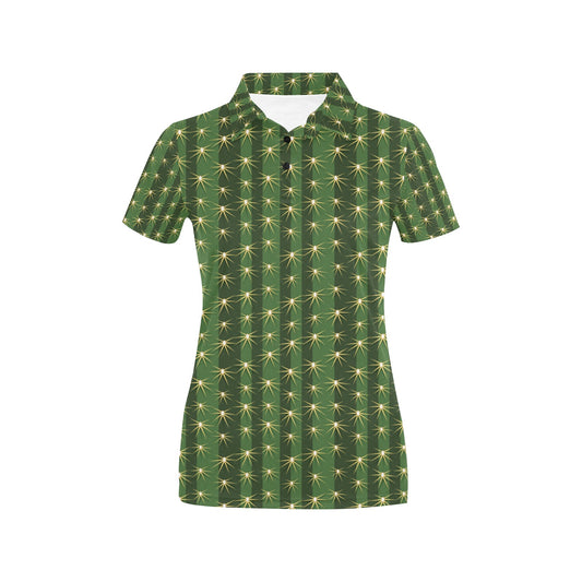 Cactus Skin Print Pattern Women's Polo Shirt