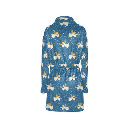 Angel Pattern Print Design 08 Women's Fleece Robe