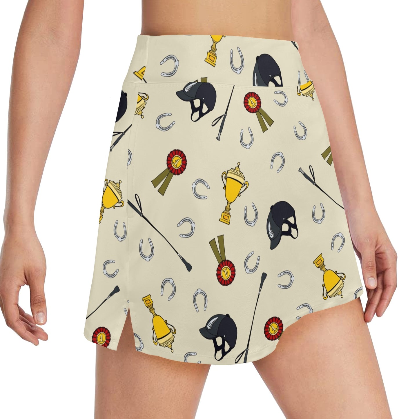 Equestrian Horseshoe Equipment 17" Golf & Pickleball Skort with Pockets