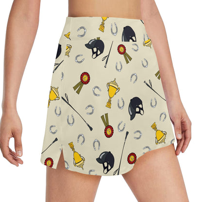 Equestrian Horseshoe Equipment 17" Golf & Pickleball Skort with Pockets