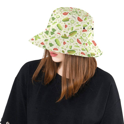 Salad Vegetable Print Design LKS302 Unisex Bucket Hat