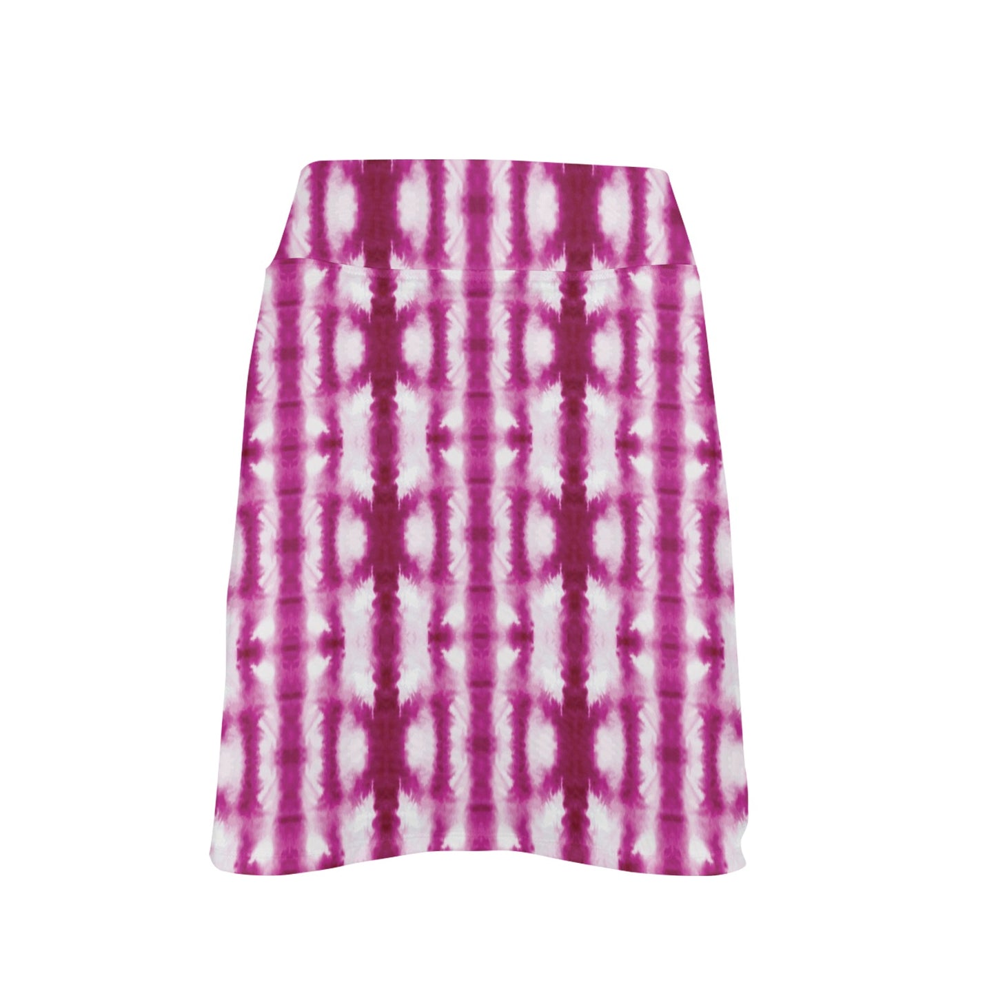 Tie Dye Dark Pink Print Design LKS303 17" Golf & Pickleball Skort with Pockets