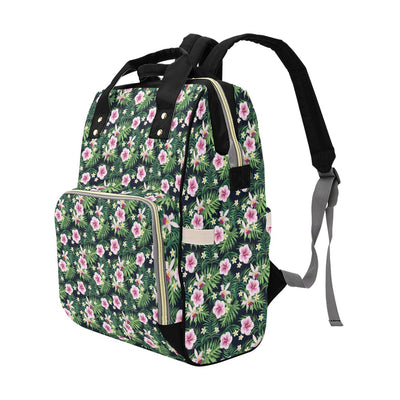 Hibiscus Tropical Print Design LKS309 Diaper Bag Backpack