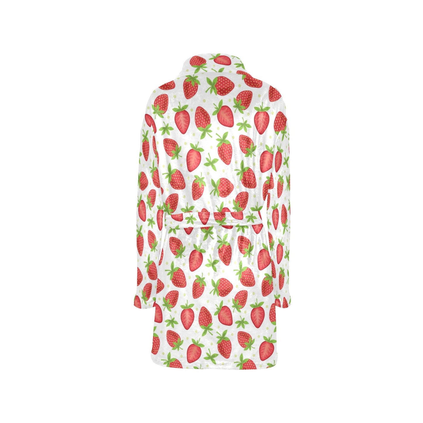 Strawberry Pattern Print Design SB07 Women's Fleece Robe