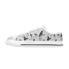 Skeleton Music Player Print Design LKS303 Women's White Low Top Shoes