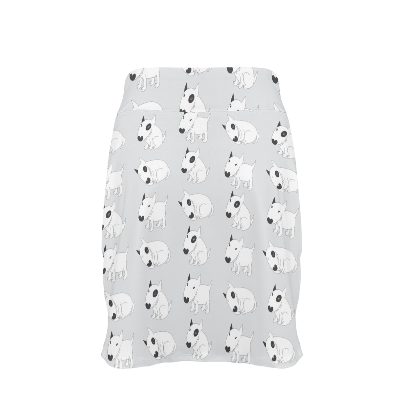 Bull Terrier hand draw Print Pattern 17" Golf & Pickleball Skort with Pockets