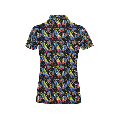 Skateboard Print Design LKS304 Women's Polo Shirt