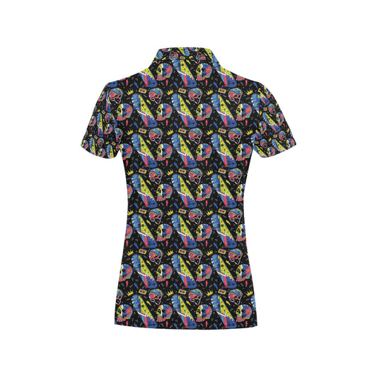 Skateboard Print Design LKS304 Women's Polo Shirt