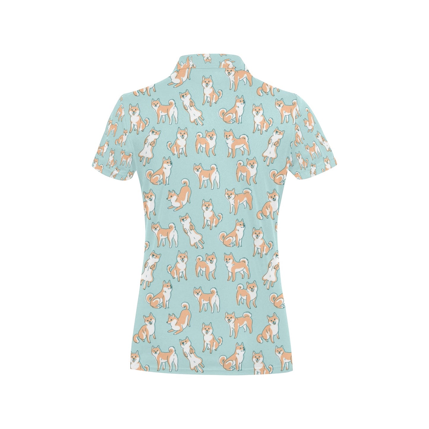 Shiba Inu Print Design LKS304 Women's Polo Shirt
