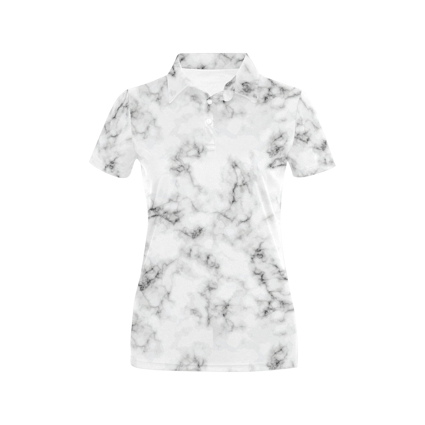 Marble Pattern Print Design 01 Women's Polo Shirt