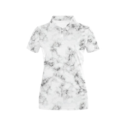 Marble Pattern Print Design 01 Women's Polo Shirt