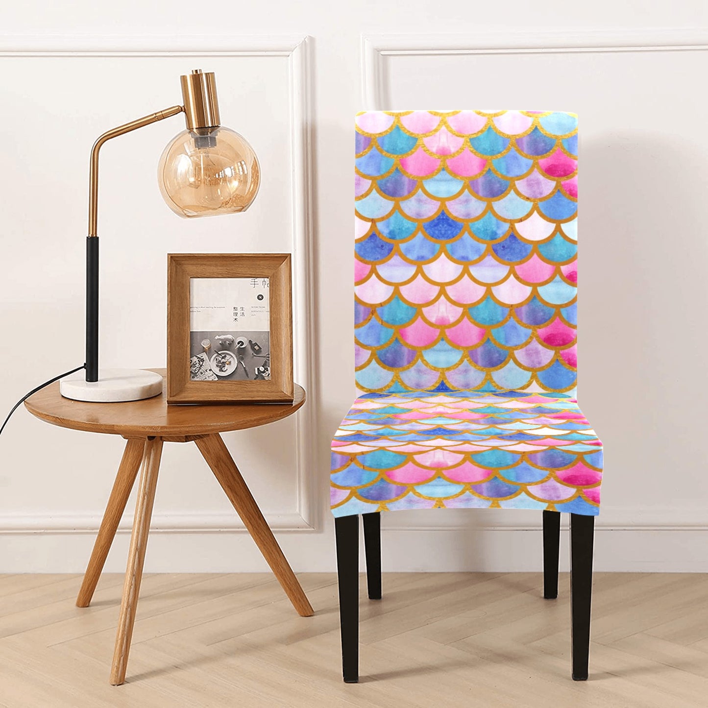 Scales Print Design LKS401 Dining Chair Slipcover