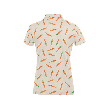Carrot Pattern Print Design 07 Women's Polo Shirt