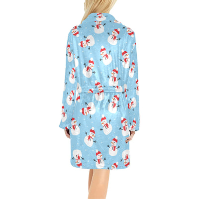 Snowman Print Design LKS305 Women's Fleece Robe