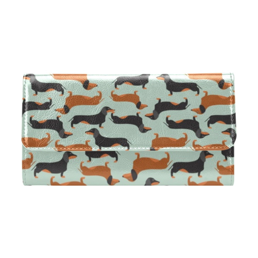 Dachshund Cute Print Pattern Women's Trifold Wallet
