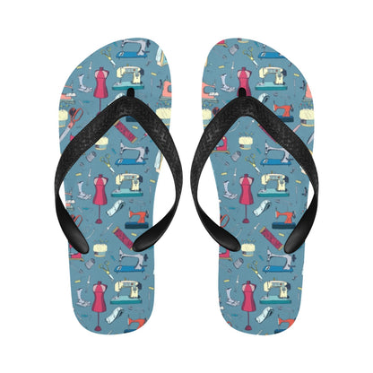 Sewing Equipment Print Design LKS301 Flip Flops