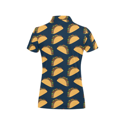 Taco Pattern Print Design TC04 Women's Polo Shirt