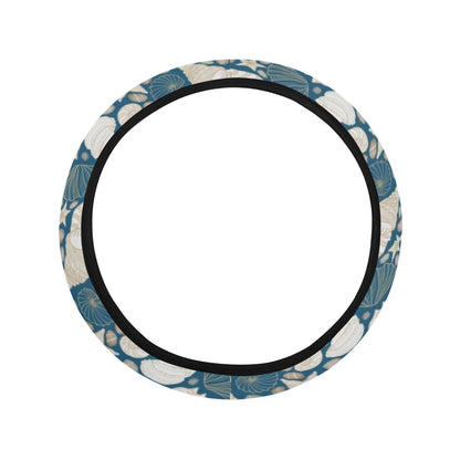 Seashell Print Design LKS308 Steering Wheel Cover with Elastic Edge