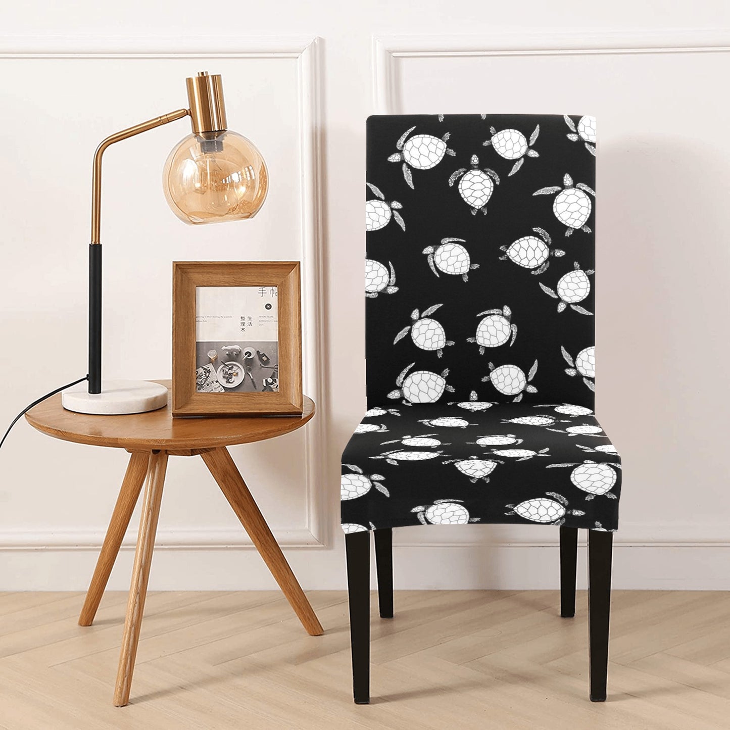 Sea Turtle Print Design LKS303 Dining Chair Slipcover