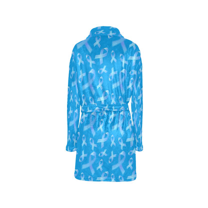Prostate cancer Pattern Print Design A01 Women's Fleece Robe