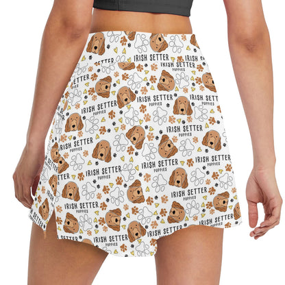 Setters Irish Print Design LKS301 17" Golf & Pickleball Skort with Pockets