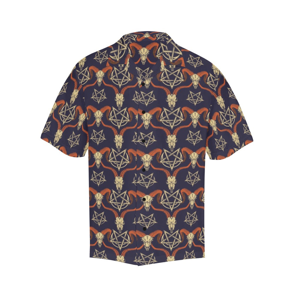 Buffalo Head Print Design LKS403 Men's Men's Hawaiian Shirt