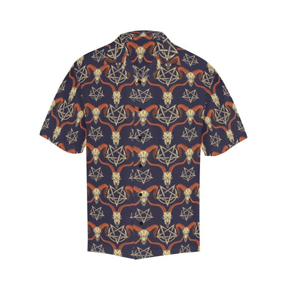 Buffalo Head Print Design LKS403 Men's Men's Hawaiian Shirt