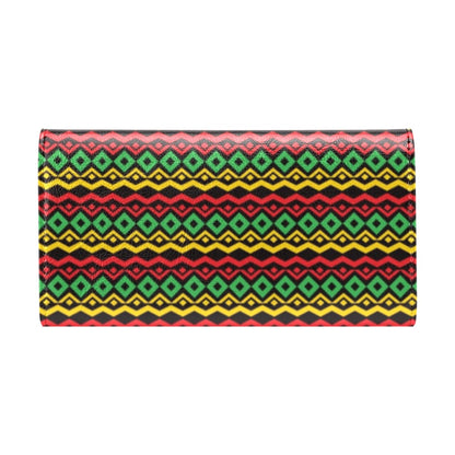 Rasta Reggae Color Themed Women's Trifold Wallet