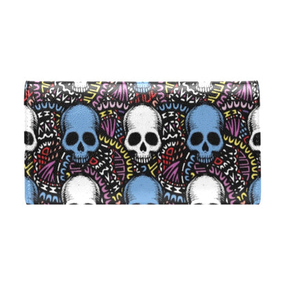 Skull Print Design LKS305 Women's Trifold Wallet