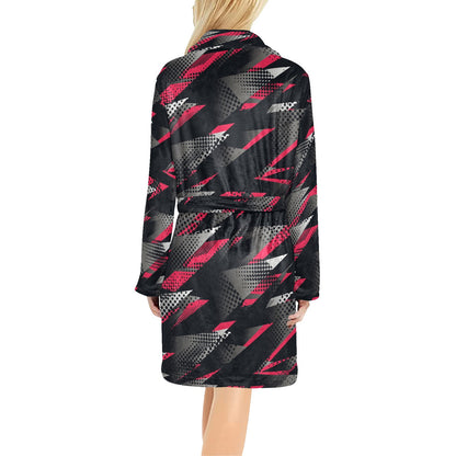 Racing Style Pattern Print Design A04 Women's Fleece Robe