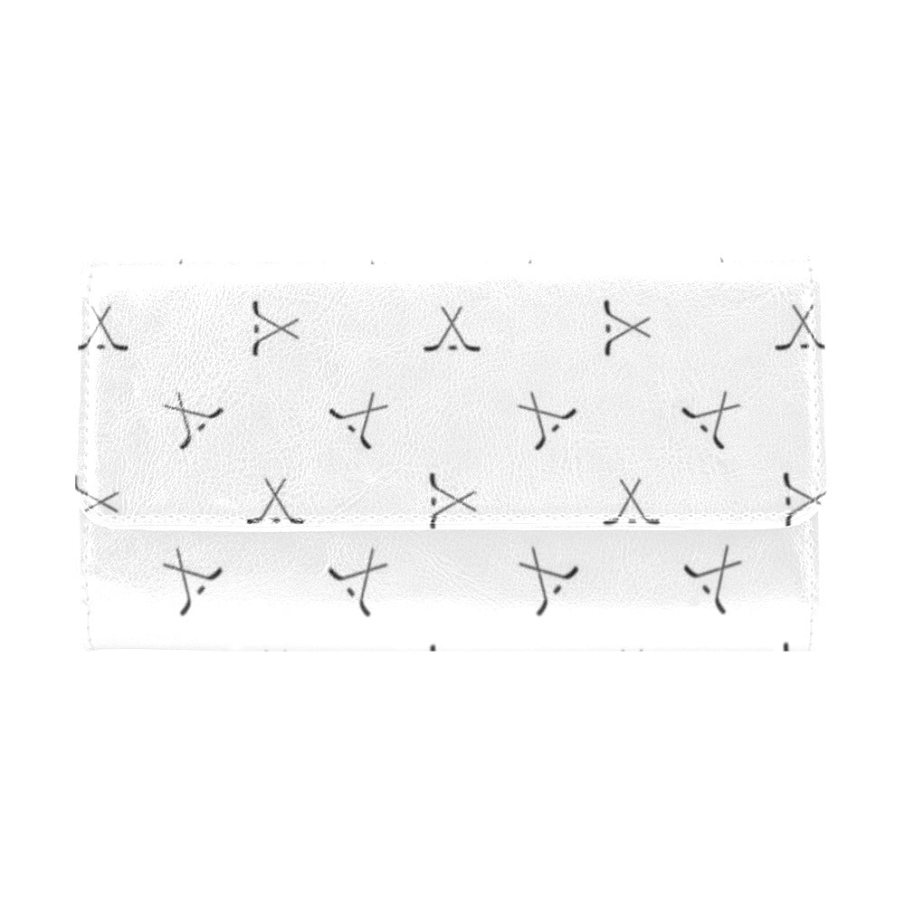 Hockey Print Design LKS304 Women's Trifold Wallet