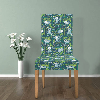Sloth Print Design LKS304 Dining Chair Slipcover