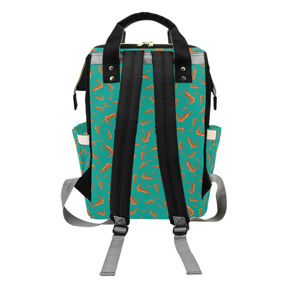 Shrimp Print Design LKS301 Diaper Bag Backpack