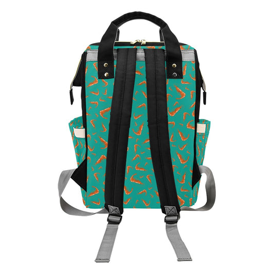Shrimp Print Design LKS301 Diaper Bag Backpack